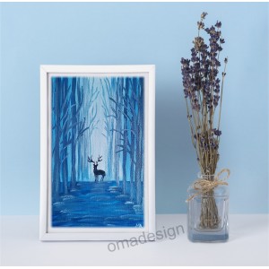 Mini-tablou ”Padurea albastra” Mini-tablou ”Padurea albastra”