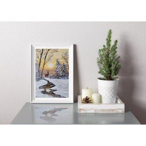 *Tablou ”Rasarit de iarna” *Tablou ”Rasarit de iarna”