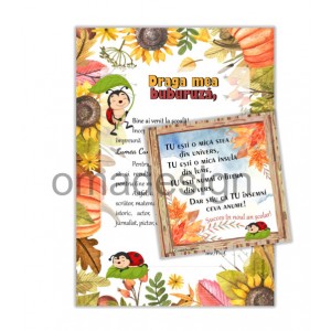 *Set cadou prima zi de scoala (model 21 cu mascota) 