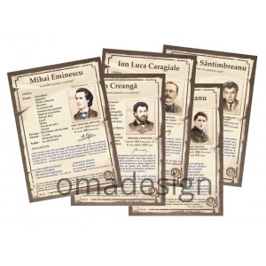 *Set 40 Planse Scriitori romani (gimnaziu) - A4 sau A3 
