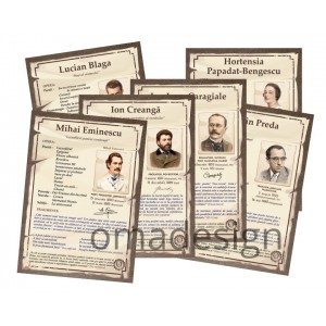 *Set 60 Planse Scriitori romani (liceu) - A4 sau A3