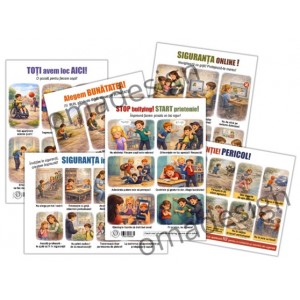 Set 6 Planse Mediu scolar sigur - A3