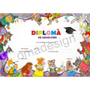 Diploma scolara SC217 - animale personaje Diploma scolara SC217 - animale personaje