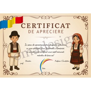 *Certificat Ziua Romaniei 01 *Certificat Ziua Romaniei 01