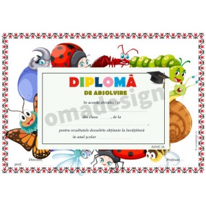 Diploma scolara SC223 - mascote Diploma scolara SC223 - mascote