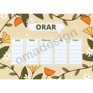 Orar scolar 40 - A5-A4