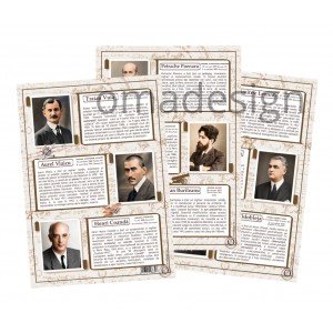 Set 5 Planse Inventatori romani - A2 Set 5 Planse Inventatori romani - A2