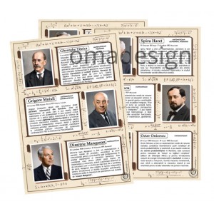 Set 3 Planse Matematicieni romani celebri - A2 Set 3 Planse Matematicieni romani celebri - A2